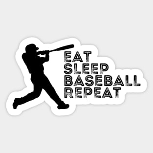 Eat Sleep Baseball Repeat Sticker